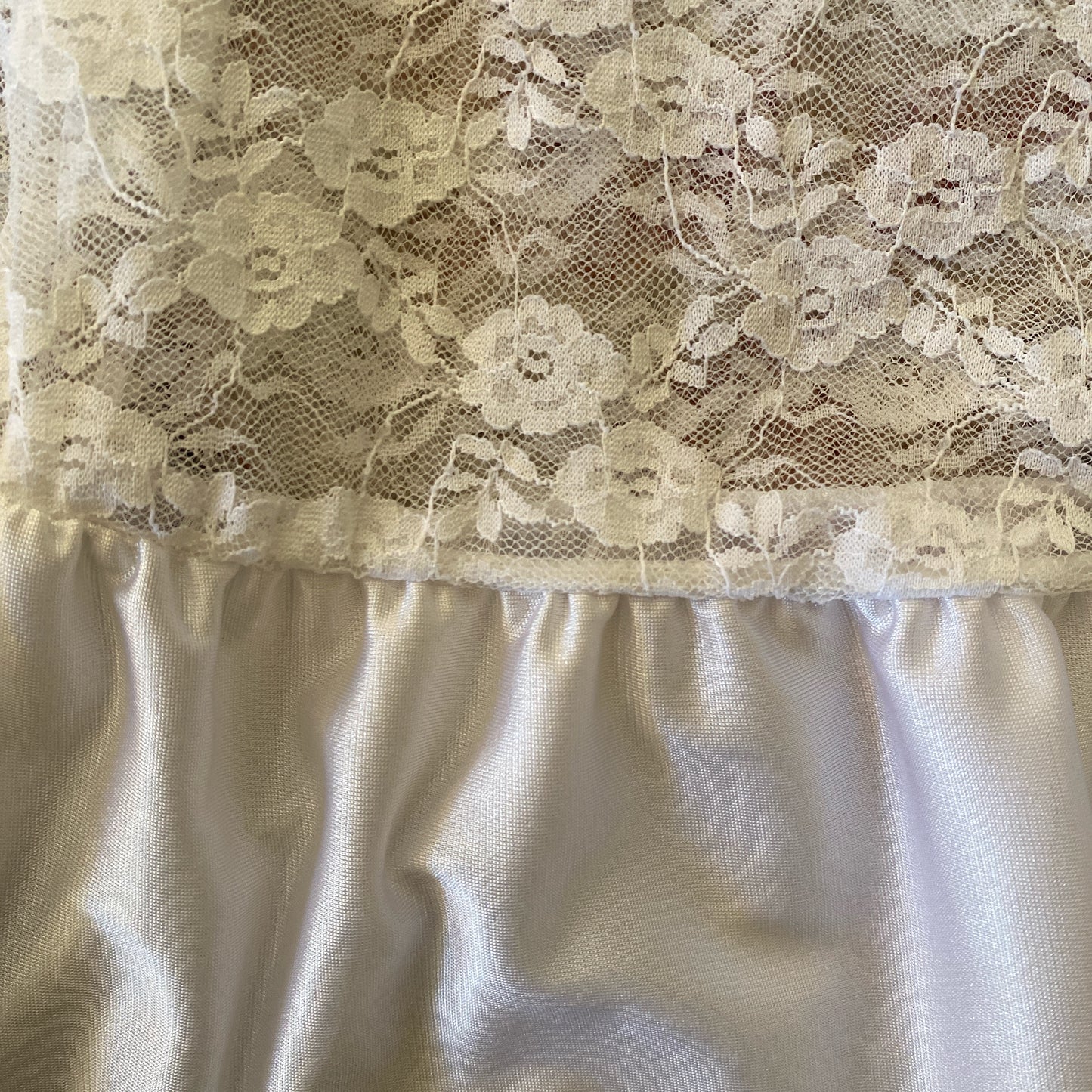 Vintage White Lace Mini Dress