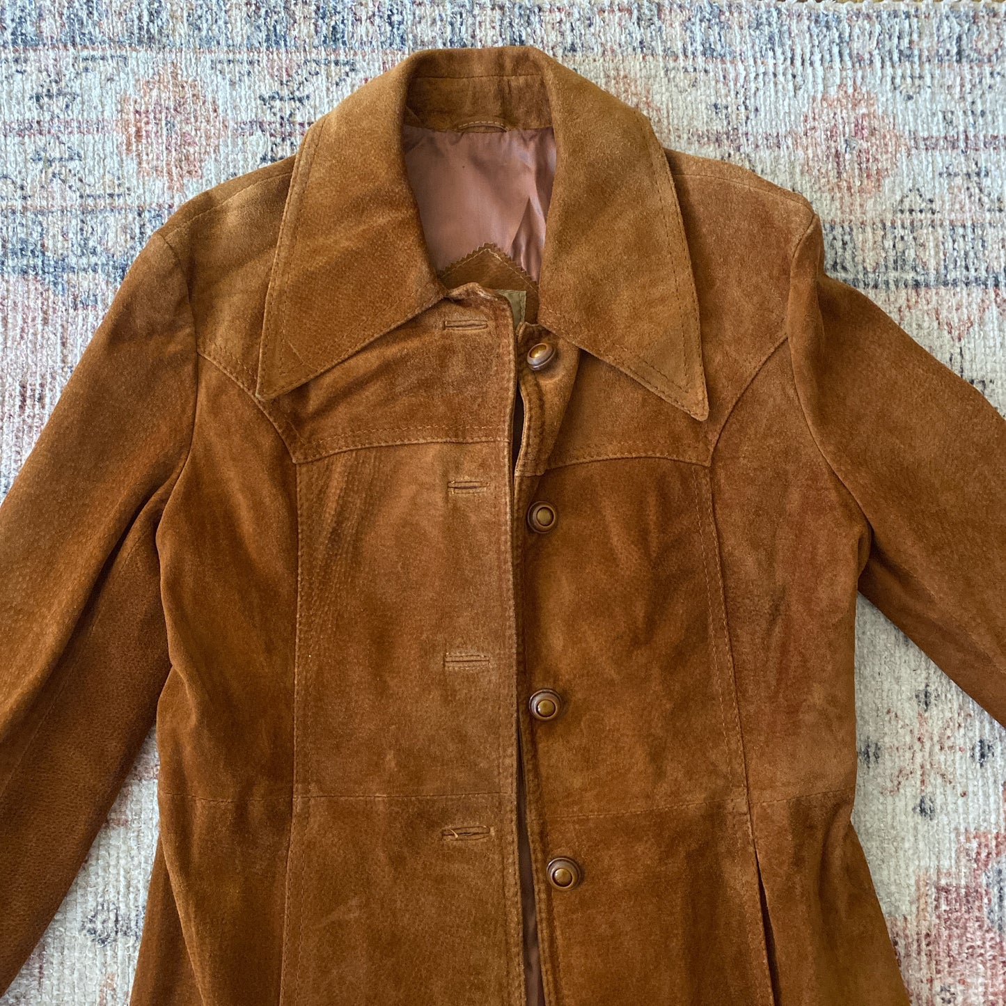 Vintage 1980’s Yutil Leather/Suede Trench Coat