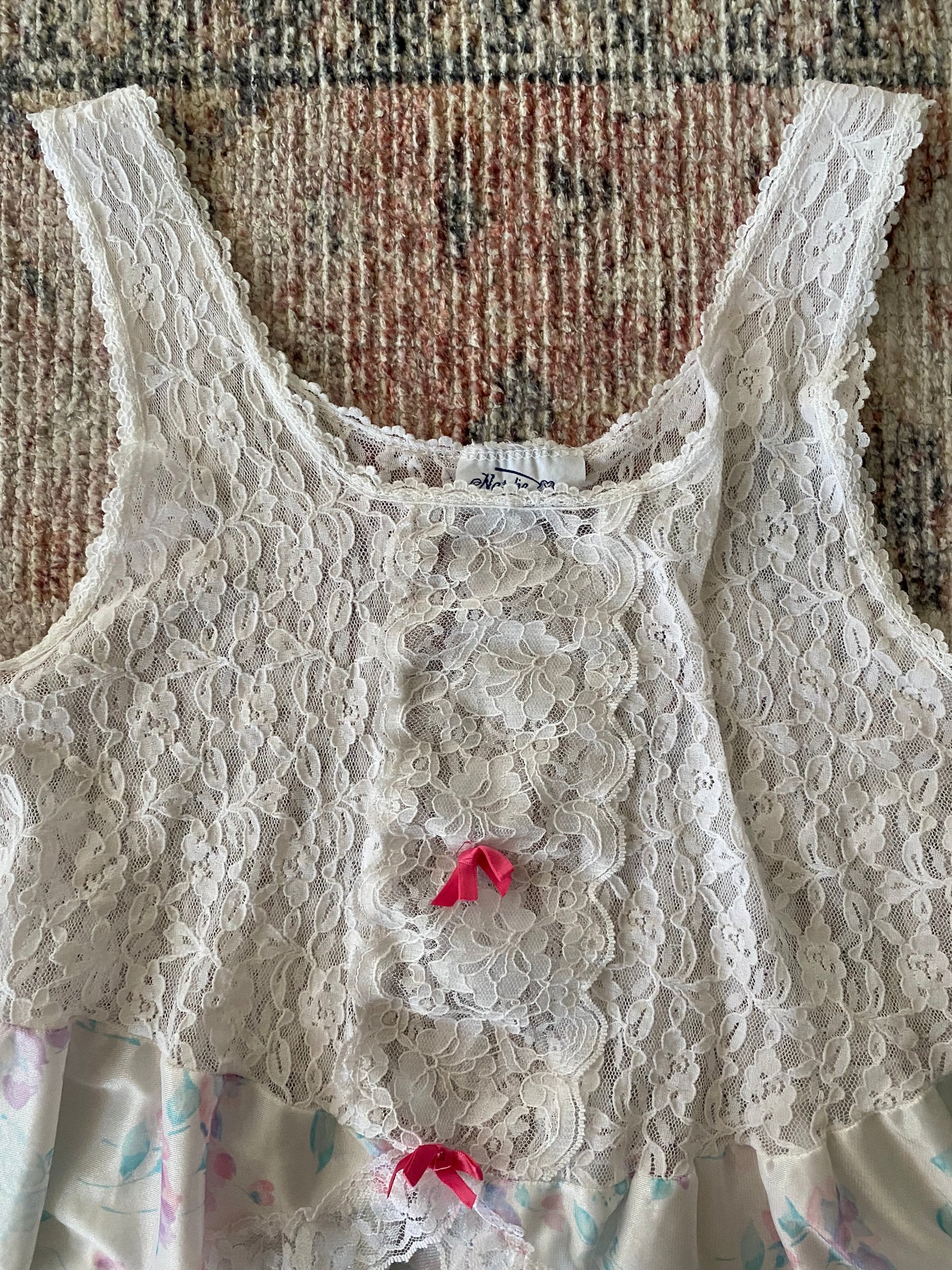 Vintage Handmade Floral Lace Tank