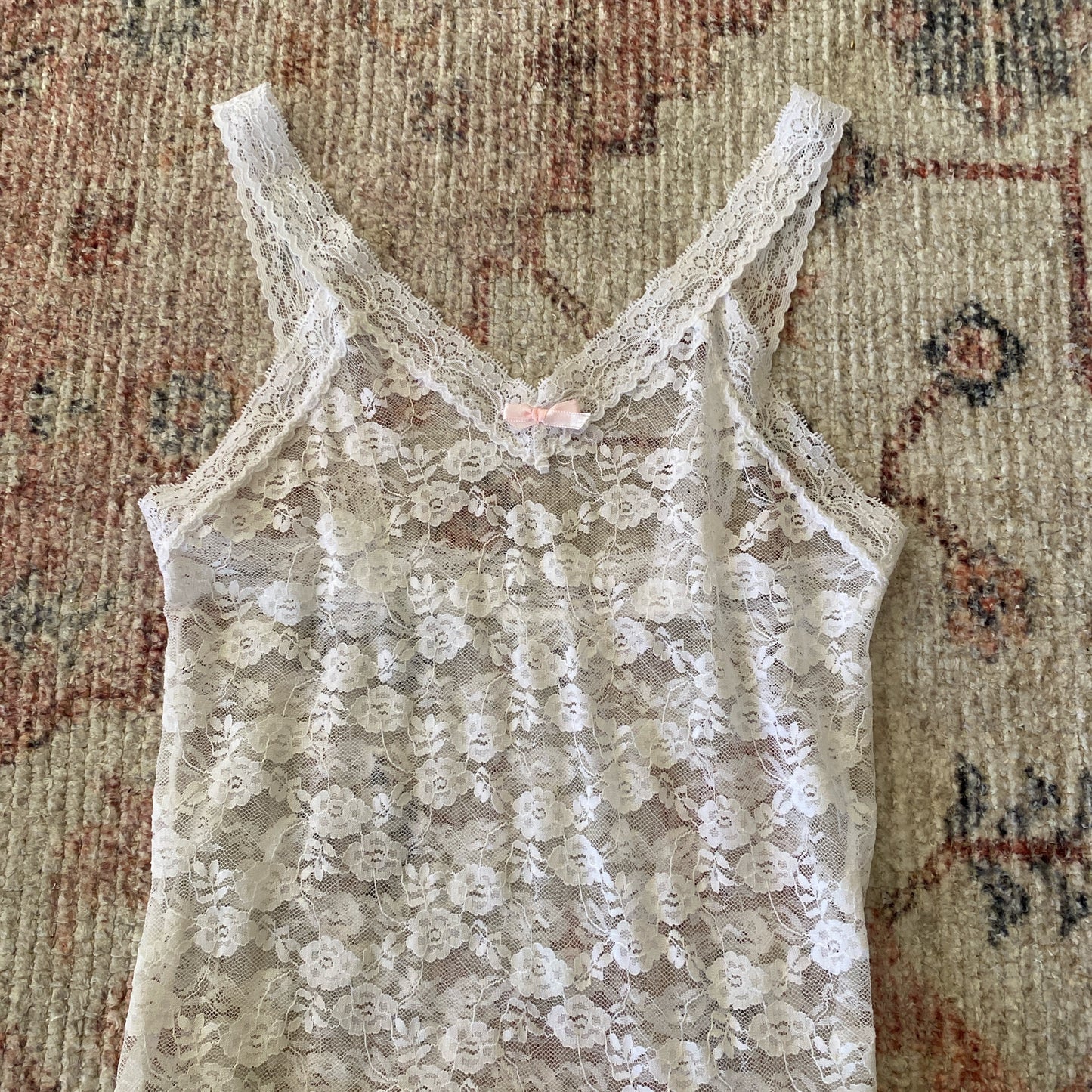 Vintage White Lace Mini Dress