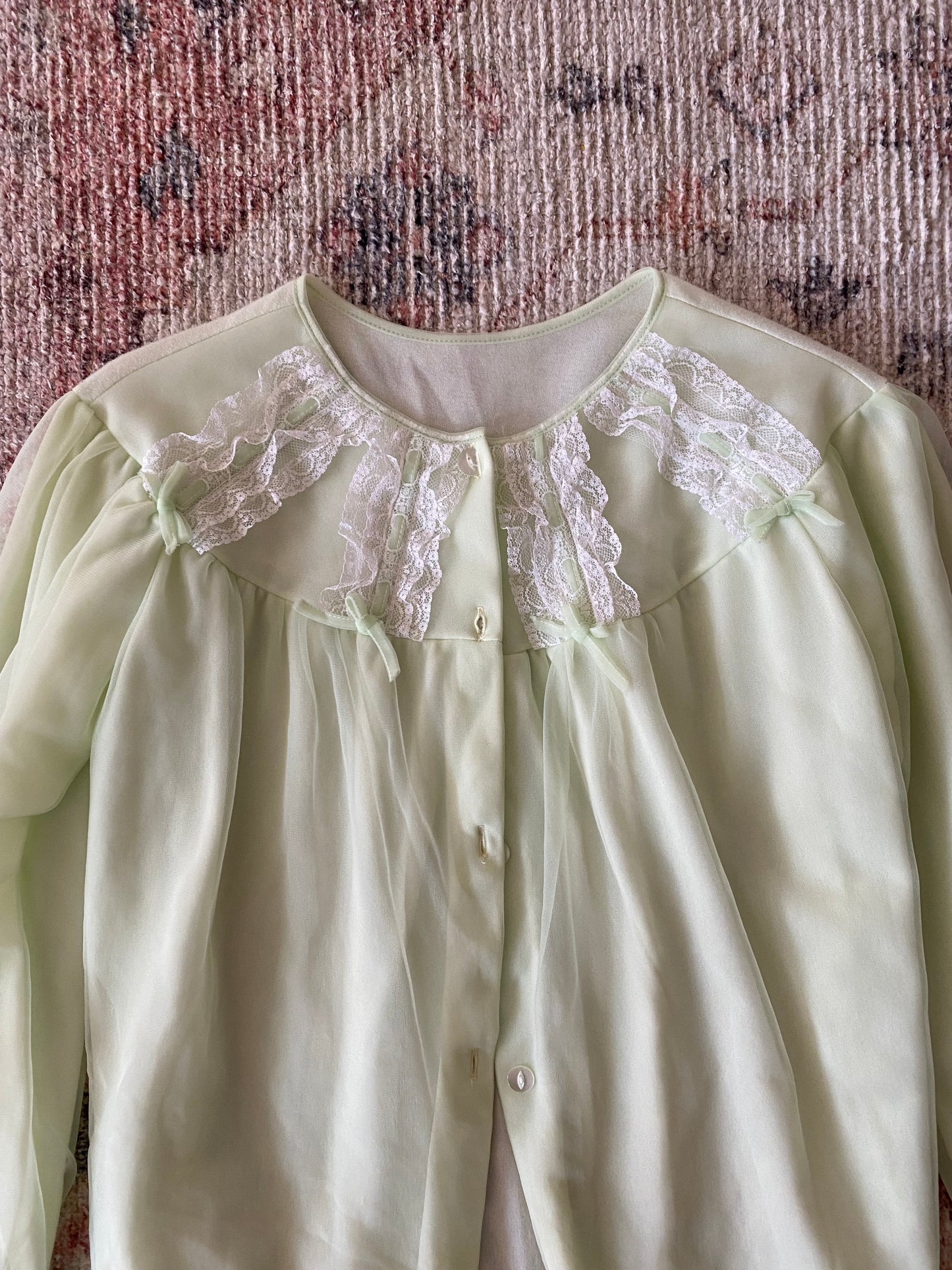 Vintage 1960’s Seafoam Green Bed Jacket