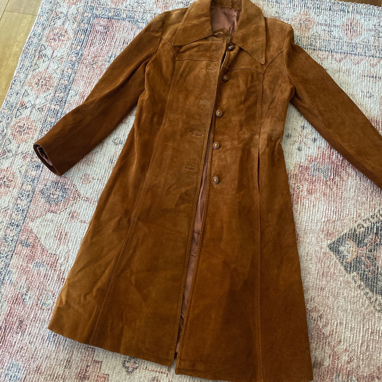 Vintage 1980’s Yutil Leather/Suede Trench Coat