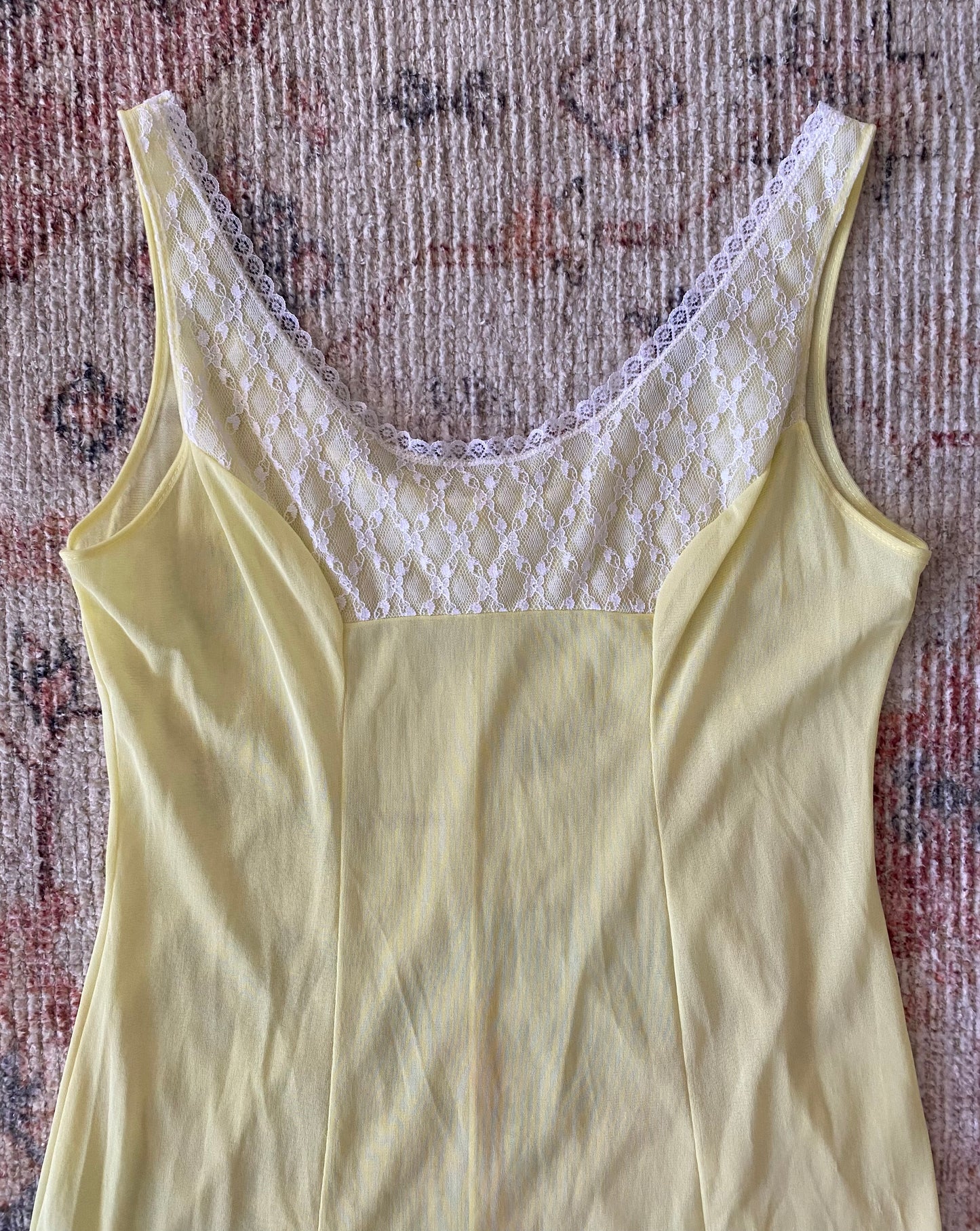 Vintage 1960’s Yellow Sheer Midi Slip Dress