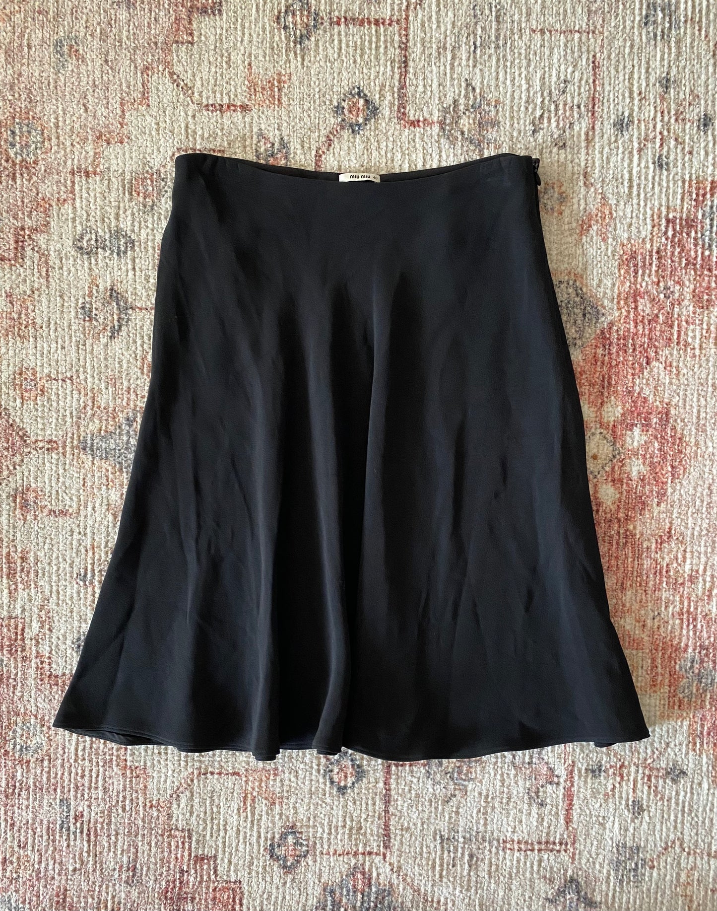 Miu Miu Black Midi Skirt