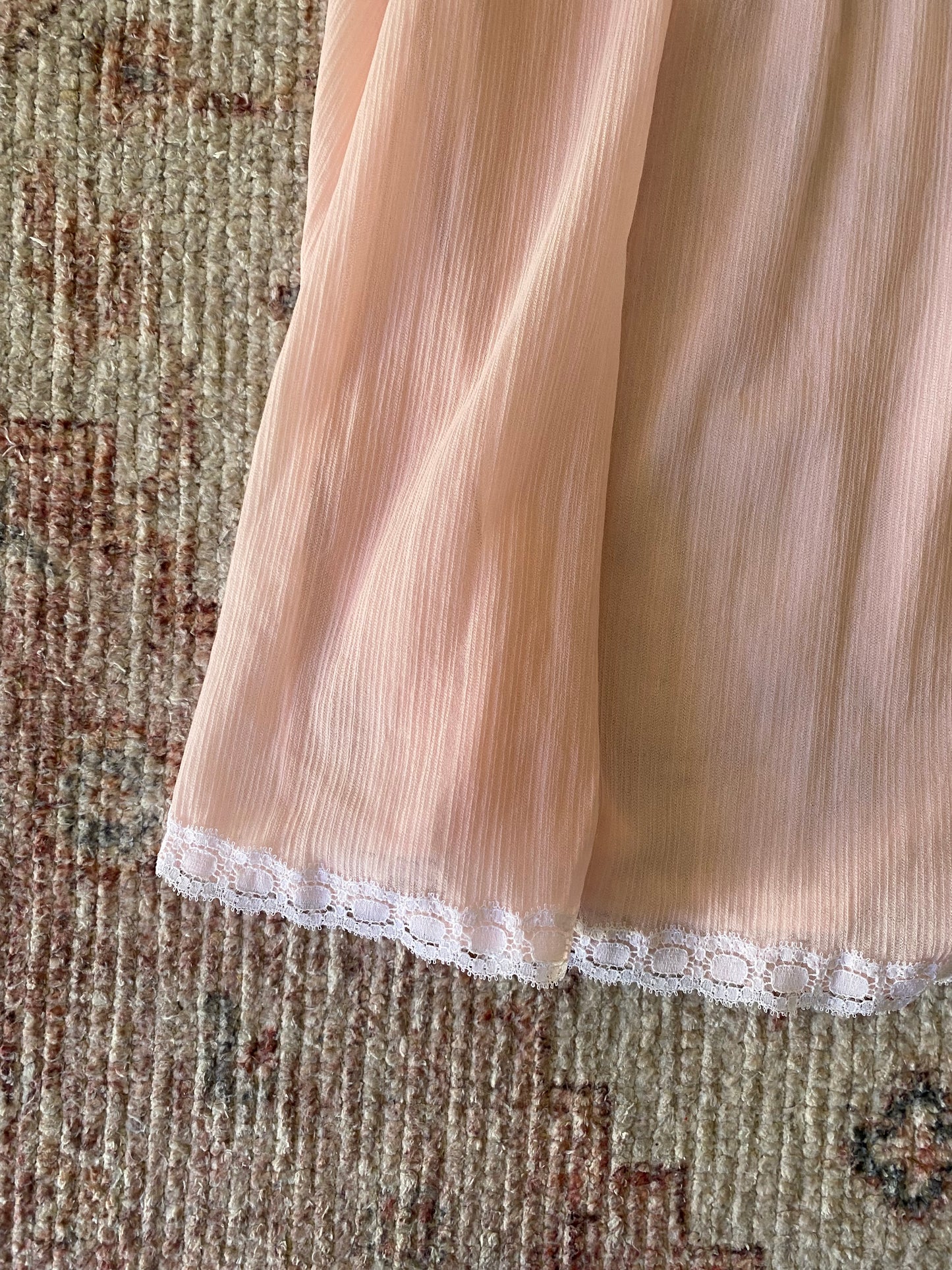 Vintage Pink Sheer Babydoll Dress